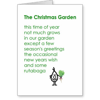 Funny Christmas Garden Poem Image