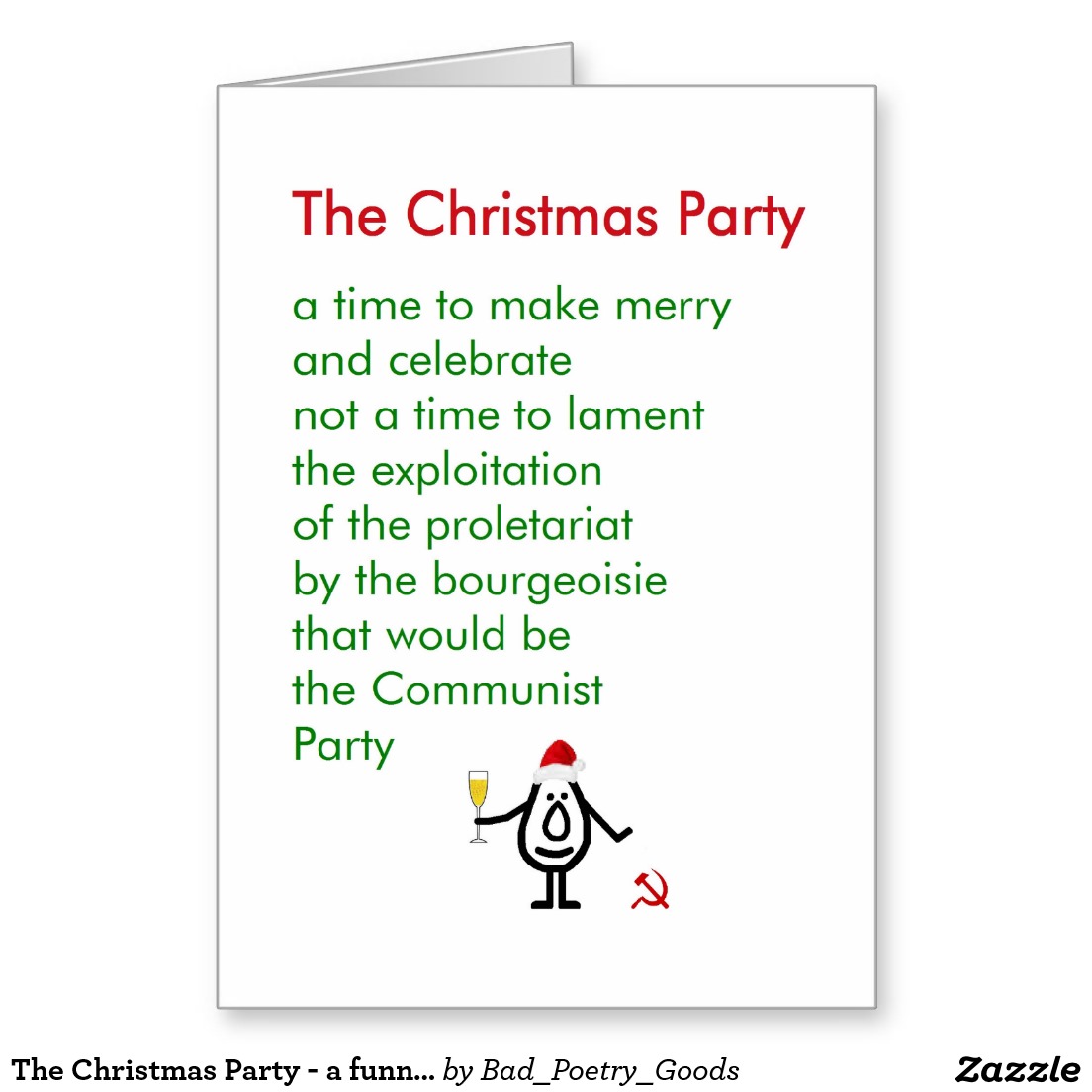 Funny Christmas Party Poem Image