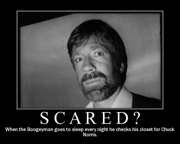 Funny Chuck Norris Scared Face Picture