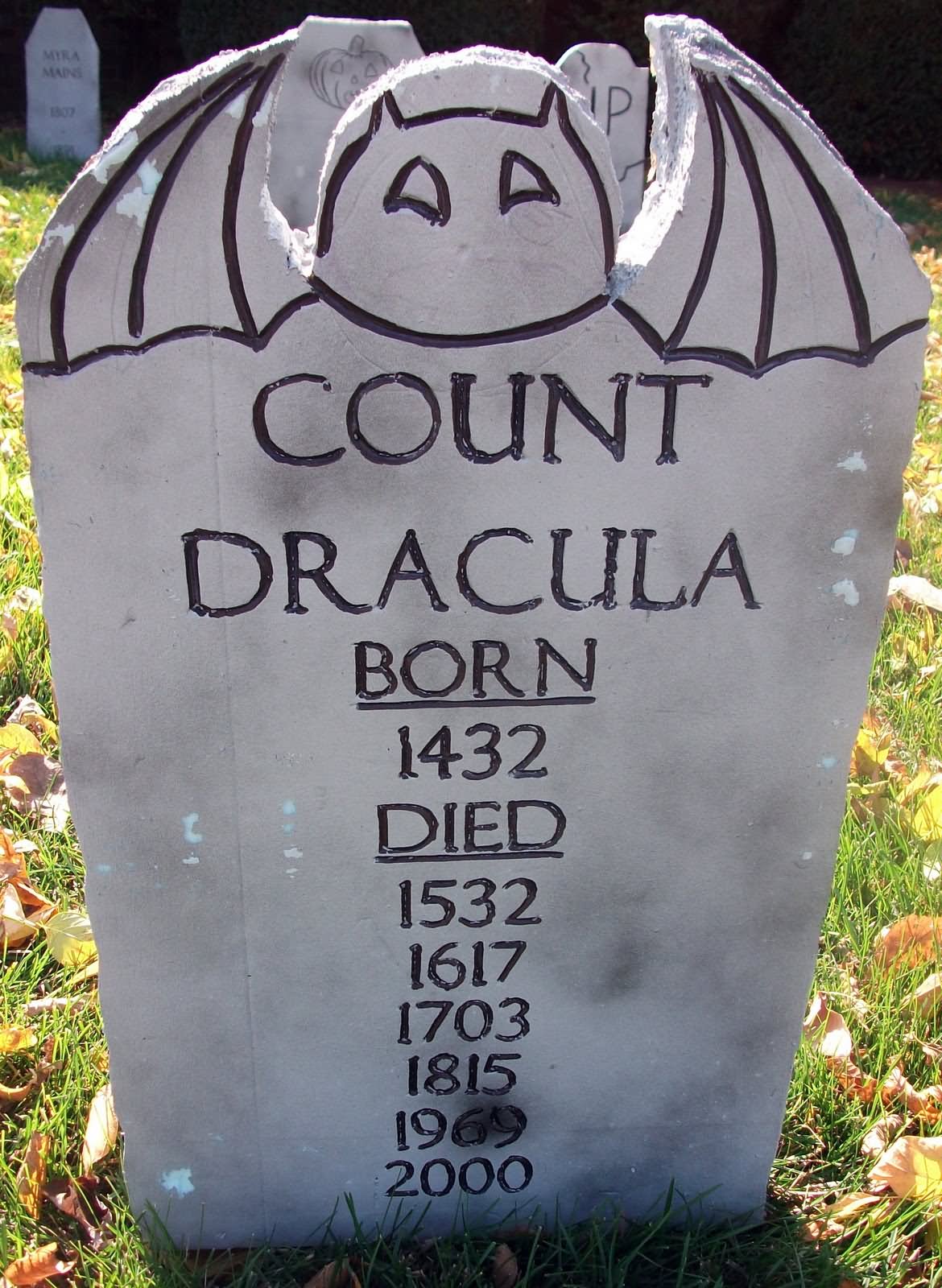 Funny Count Dracula Tombstone Image