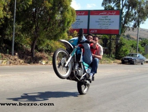 Funny Dangerous Bike Stunt Image