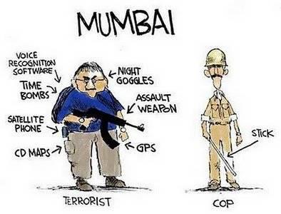 Funny Difference Between Cops And Terrorist Cartoon Picture