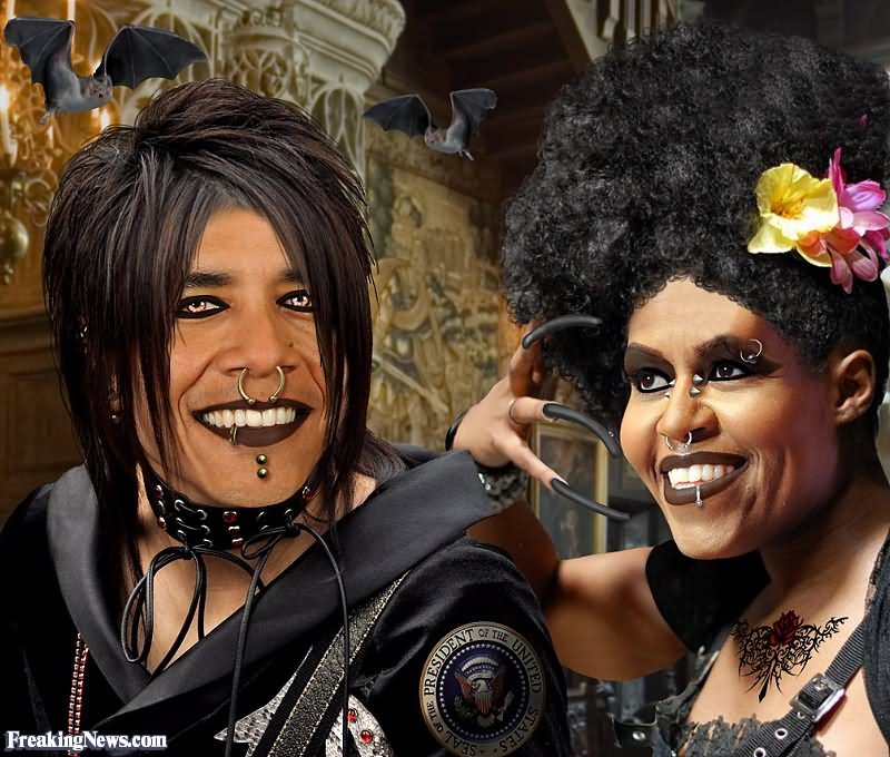 Funny Gothic Makeup Barack Obama And Michelle Obama
