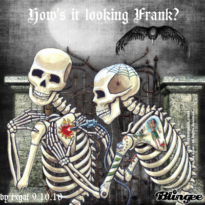 Funny Gothic Skeletons Making Tattoo