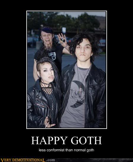 Funny Happy Goth Image