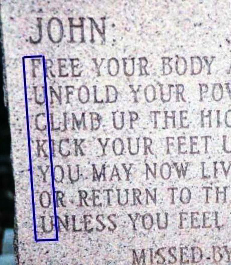 Funny John Fuck You Tombstone Picture