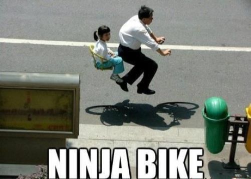 Funny Ninja Bike Image