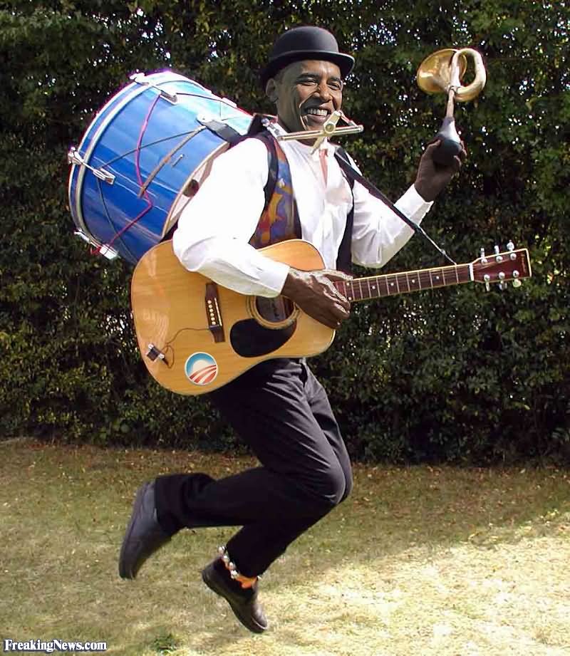 Funny Obama Musicians Photoshop Picture