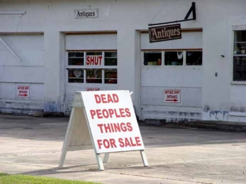 Funny Redneck Dead Peoples Things For Sale Sign Board Image
