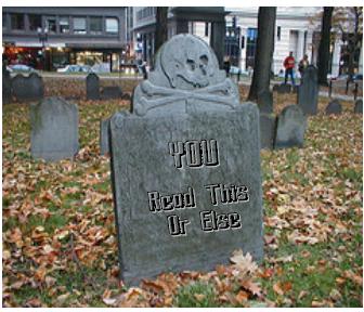 Funny Skull Head Tombstone Picture