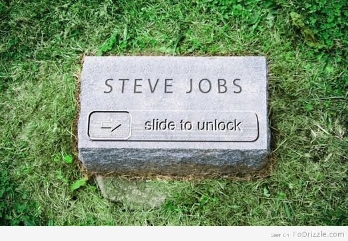 Funny Steve Jobs Tombstone Picture