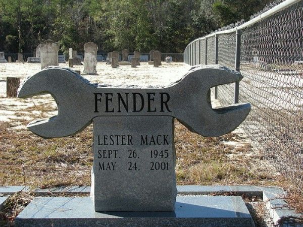 Funny Wrench Shape Tombstone Image