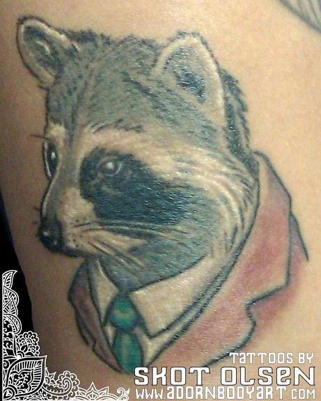 Gentleman Raccoon Tattoo Idea