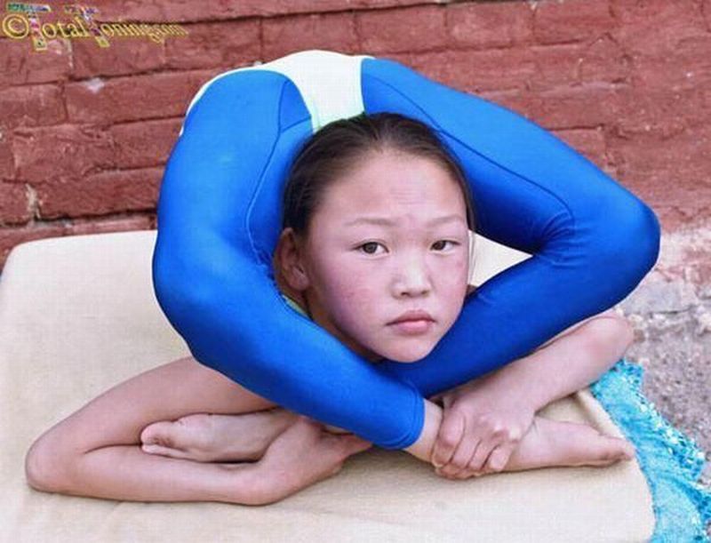 Girl Funny Gymnastic Pose Image