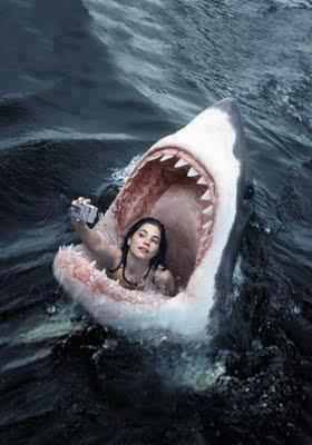 Girl Taking Selfie Funny Dangerous Photoshop Picture