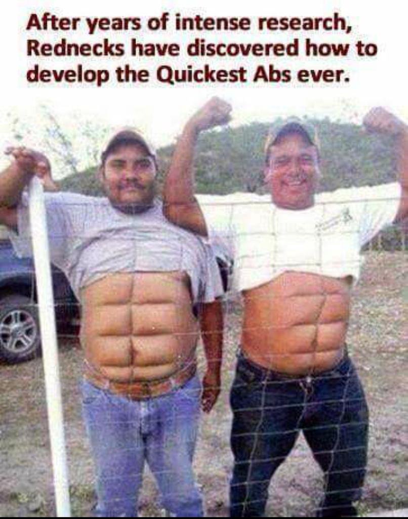 Guys With Fake Abs Funny Redneck Picture