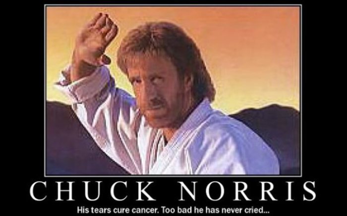 He Tears Cure Cancer Too Bad He Has Never Cried Funny Chuck Norris Image
