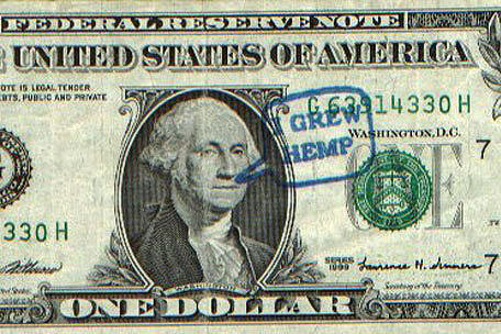 I Grew Hemp Funny George Washington One Dollar Money Image