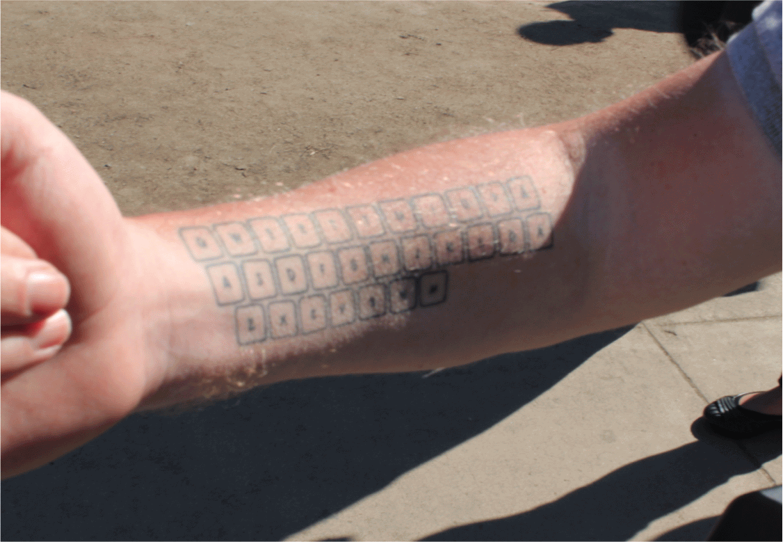 Keyboard Buttons Tattoo On Forearm