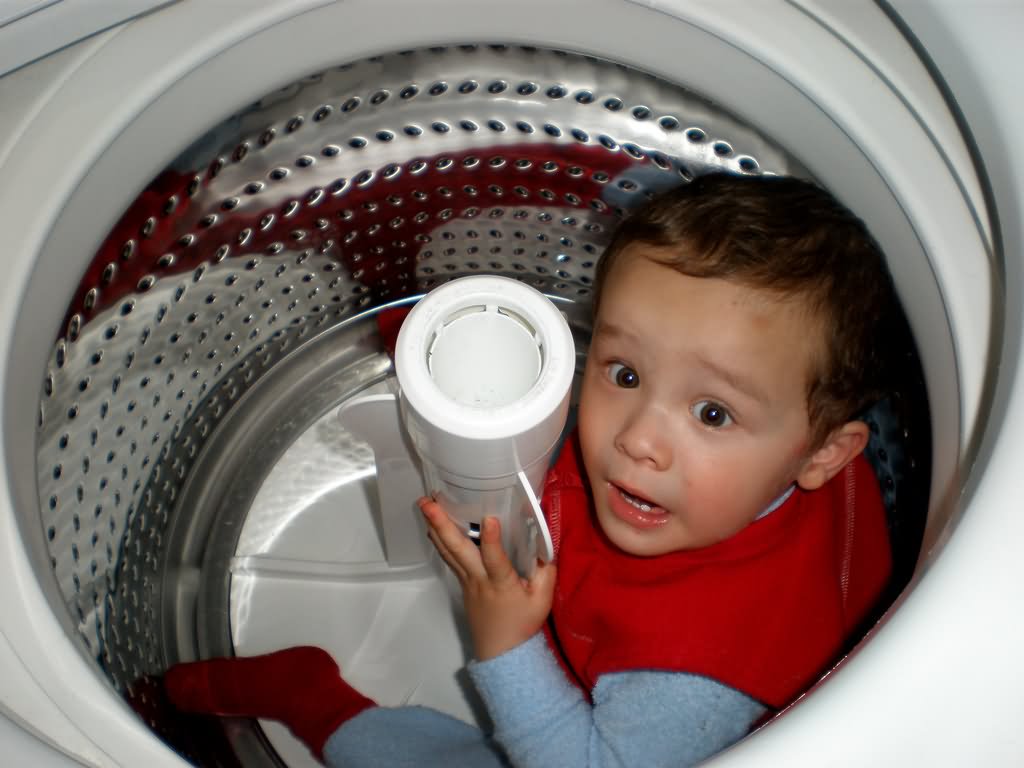 Kid In Washing Machine Funny Situations Image