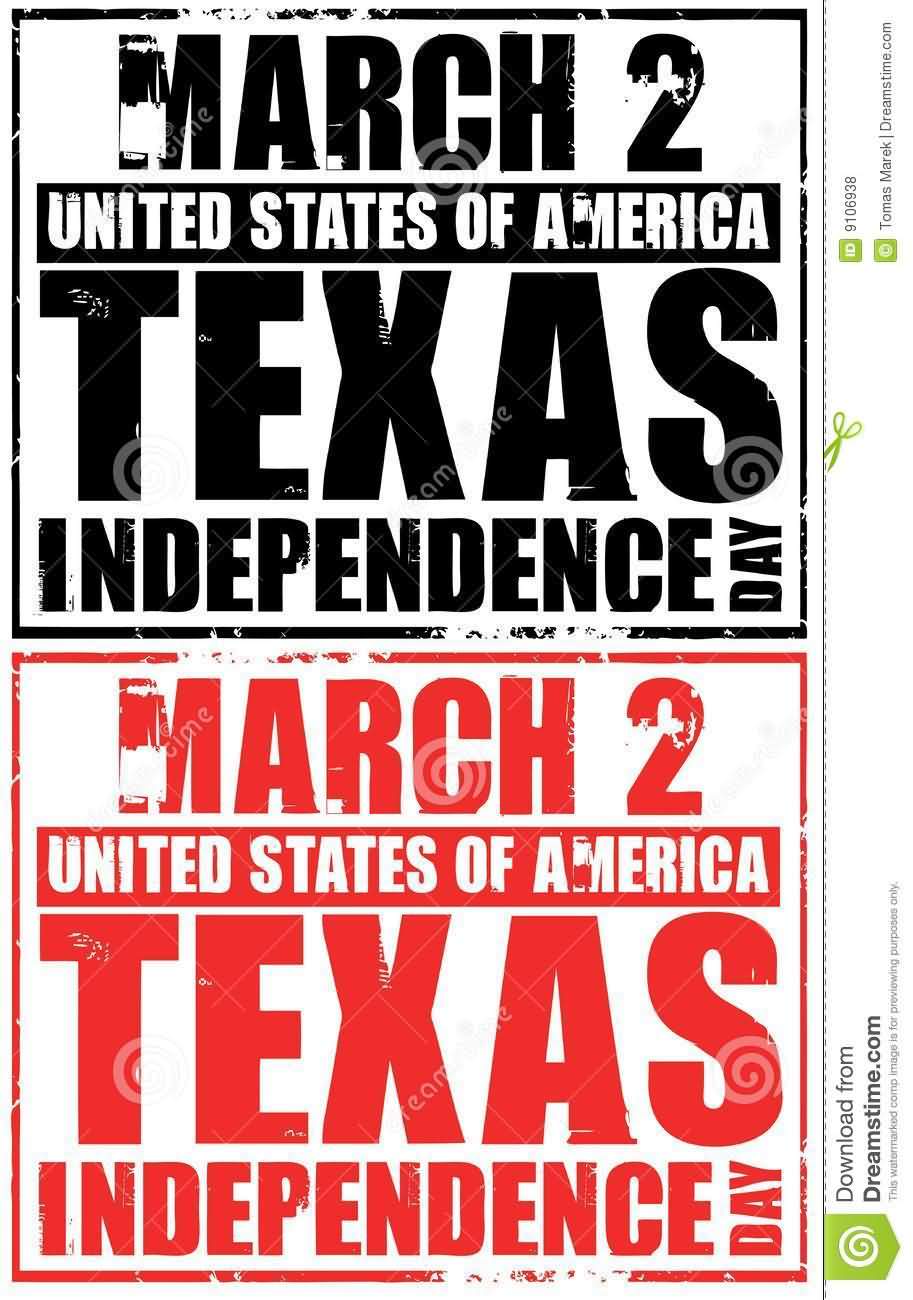 March 2 United States Of American Texas Independence Day