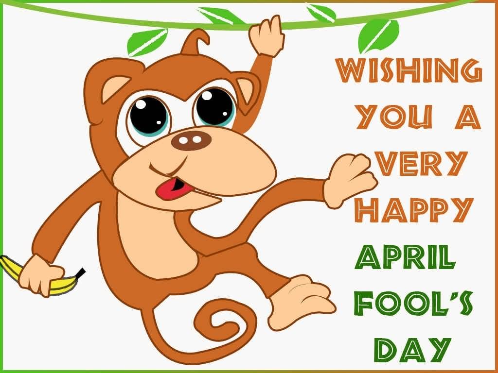 Monkey Wishing You A Very Happy April Fools Day