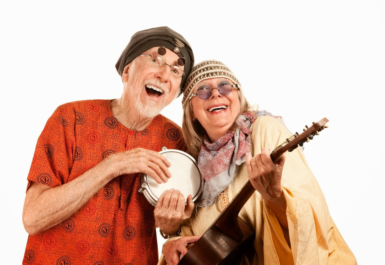 Old Couple Funny Musicians Picture