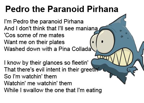 Pedro The Paranoid Prihana Funny Poem Image