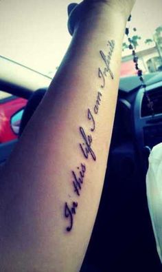 Quote Tattoo On Arm For Men