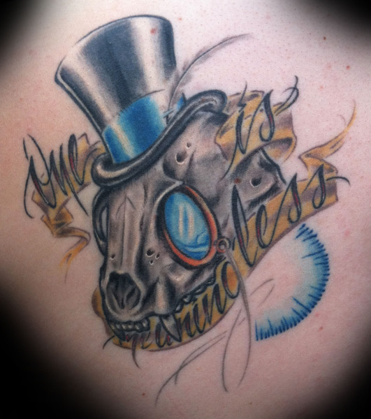 Raccoon Skull Tattoo Design