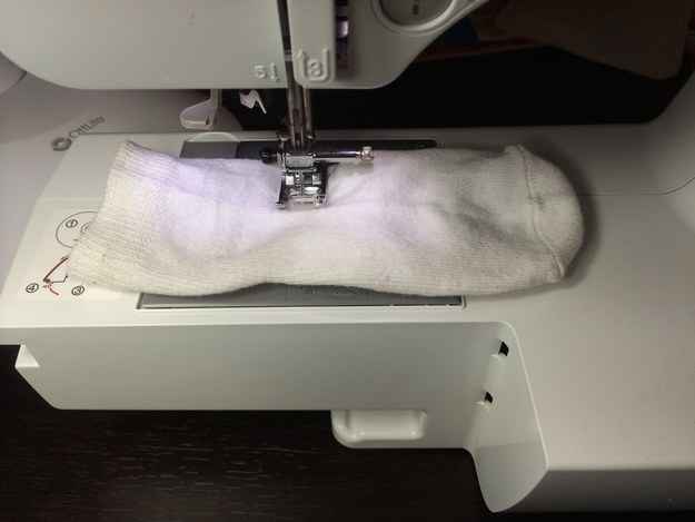 Sew Socks Closed Halfway Down April Fools Day Prank