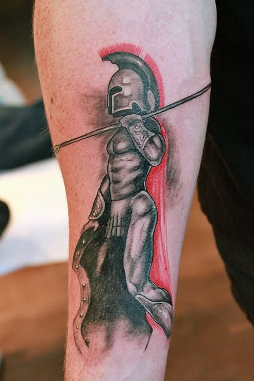 Spartan Tattoo On Forearm by Nissta