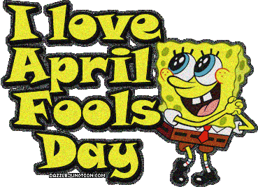 Spongebob Says I Love April Fools Day Glitter