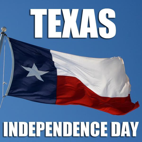 Texas Independence Day Waving Flag