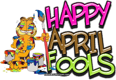 Garfield Painted Happy April Fools