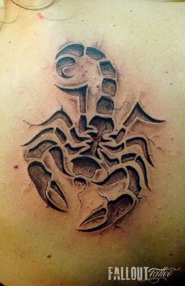 Unique 3D Scorpion Tattoo Design