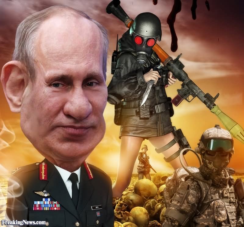 Vladimir Putin Against Terrorists Funny Image