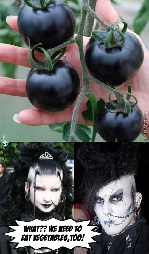 We Need To Eat Vegetables Funny Gothic Girls Image