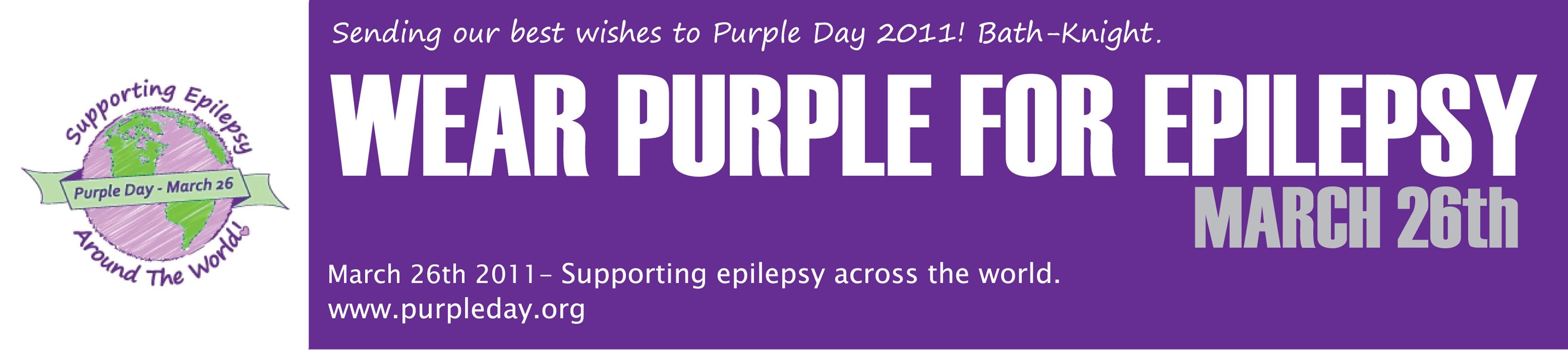 Wear Purple For Epilepsy March 26th Happy Purple Day
