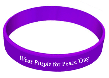 Wear Purple For Peace Day Wristband