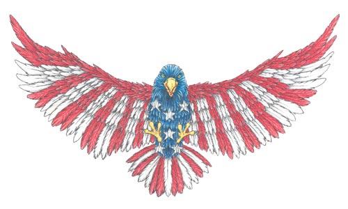American Flag Eagle Tattoo Design