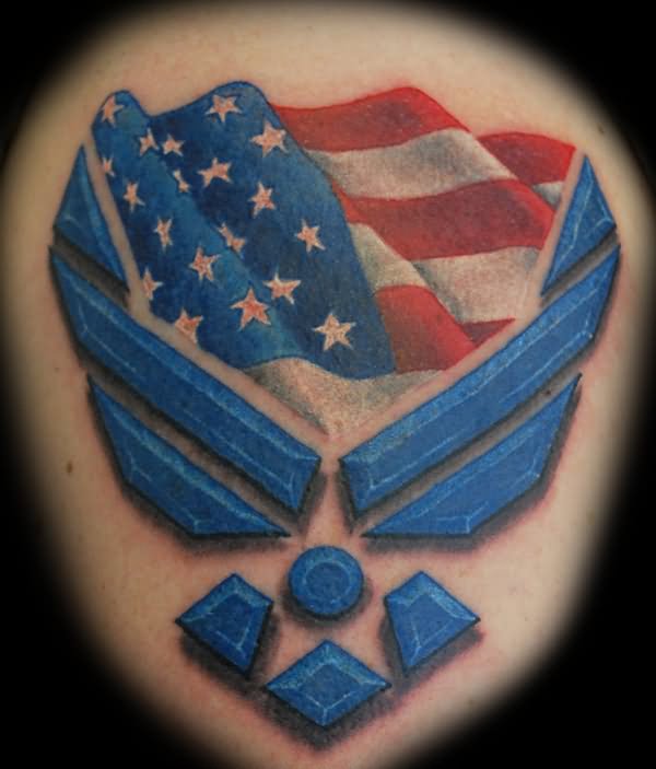 American Flag Transformer Logo Tattoo Design