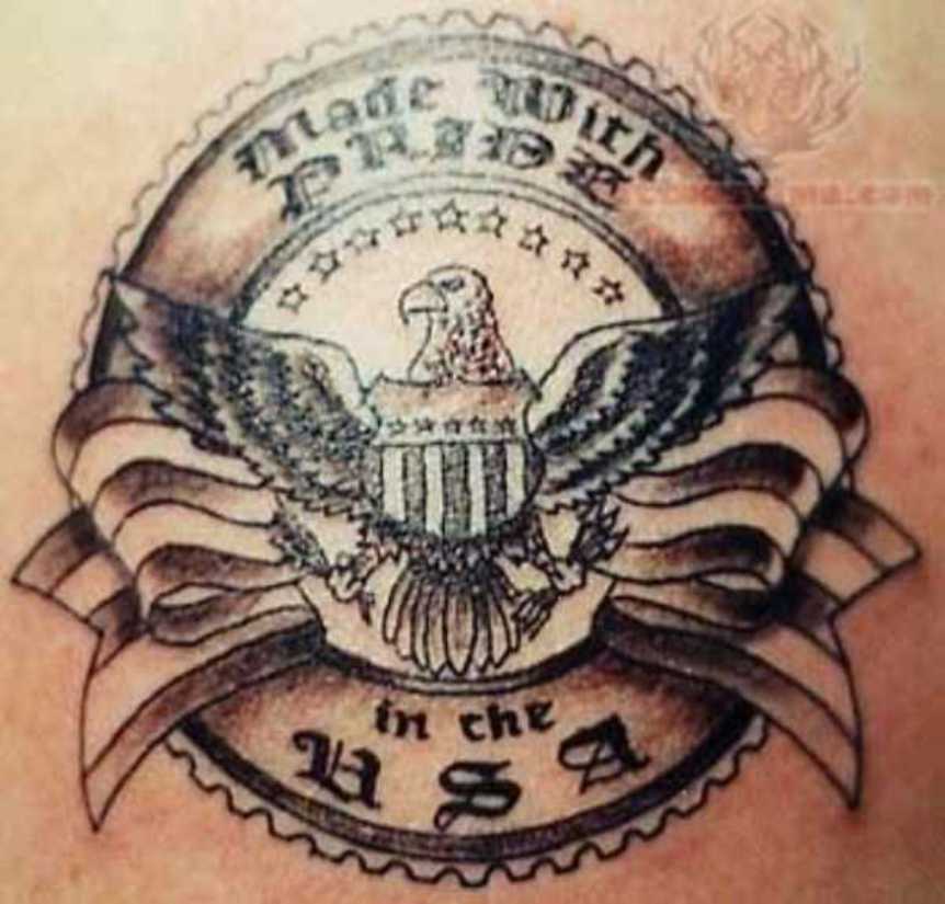 Black Ink American Symbol Tattoo Design