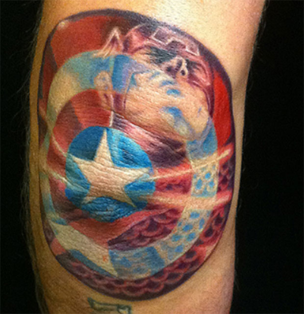 Captain American Shield Tattoo Design