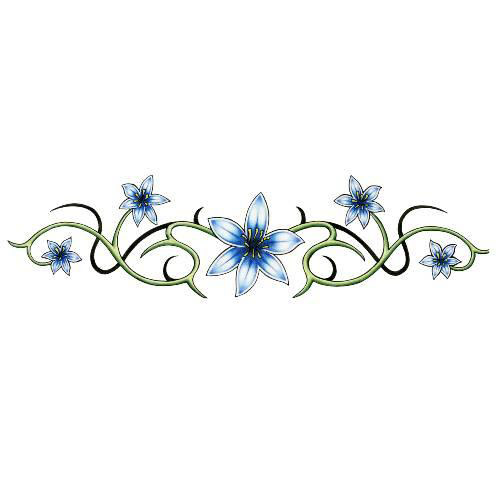 Classic Flowers Armband Tattoo Design