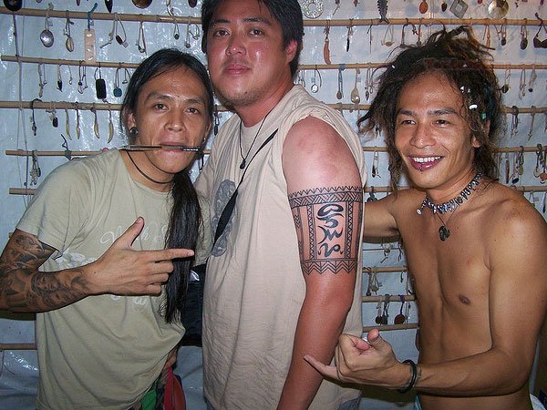 Filipino Alibata Tattoo On Left Half Sleeve