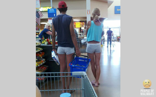 Funny Couple In Shorts