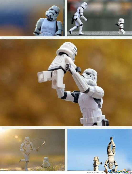 Funny Darth Vader With Son Star Wars Photo