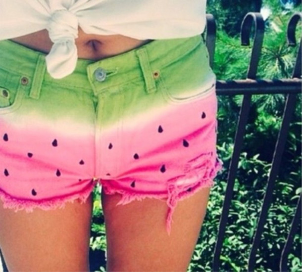 Funny Green And Pink Shorts Picture