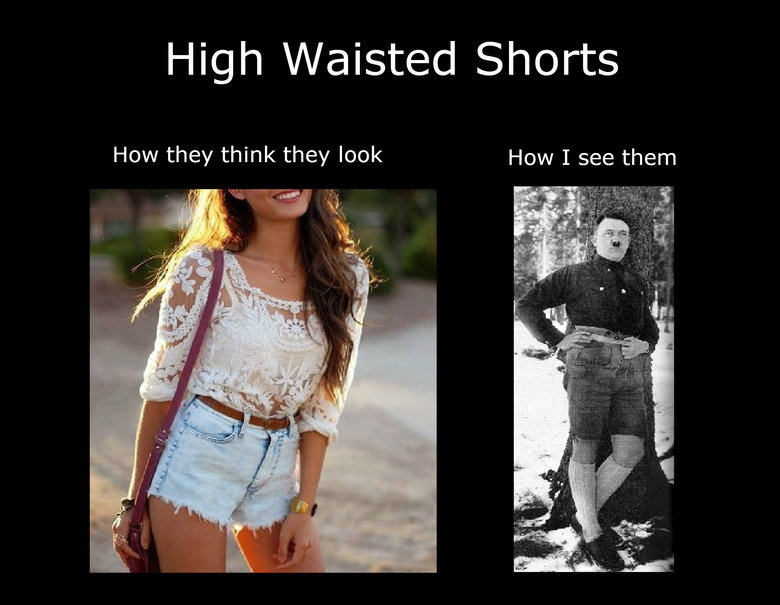 Funny High Waisted Shorts Picture